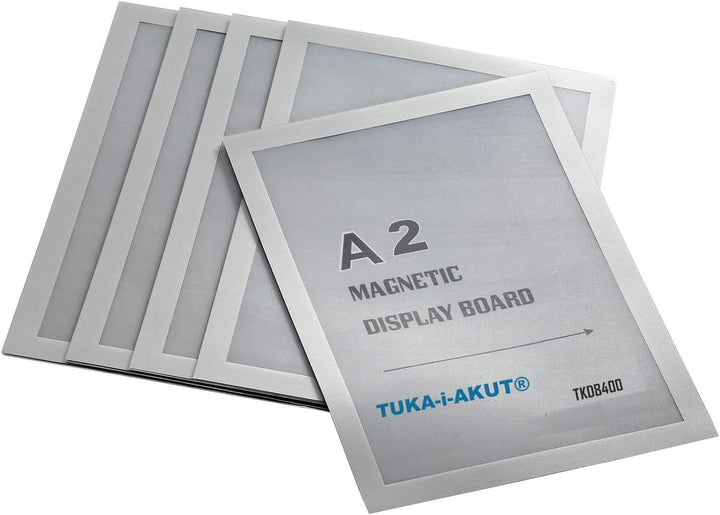 TUKA-i-AKUT 5st. A2 Info-Rahmen Selbstklebend mit Magnetverschluss, Einstecktasche Infotasche Blatth