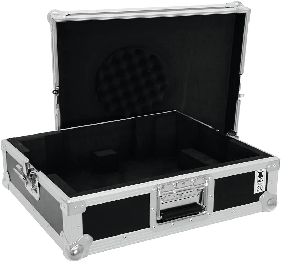ROADINGER Plattenspieler-Case Tour Pro schwarz -B- | Flightcase für einen Plattenspieler (bis 450 mm