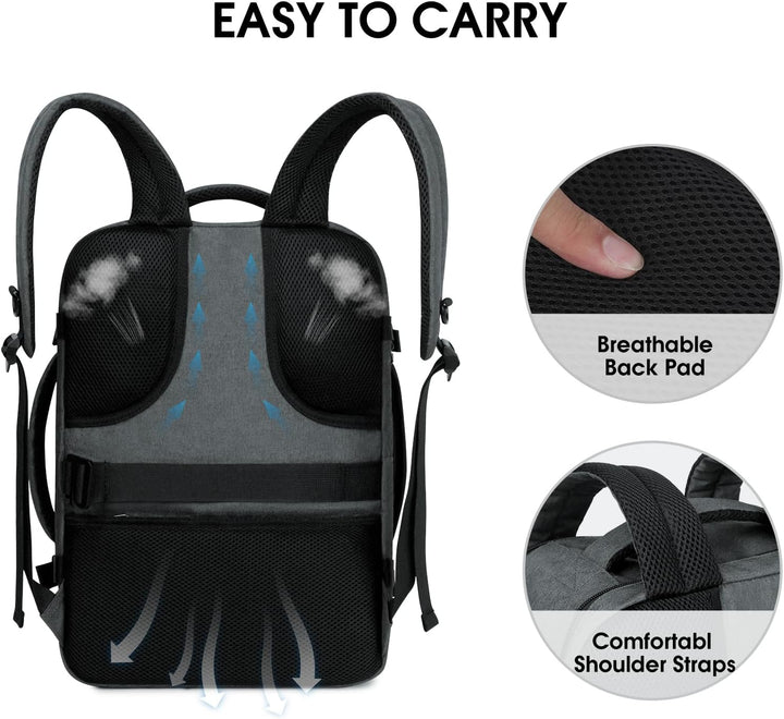 WANDF Handgepäck Rucksack 55x40x20cm / 45x36x20cm für Easyjet Airlines, Untersitz-Reise-Handgepäck-T