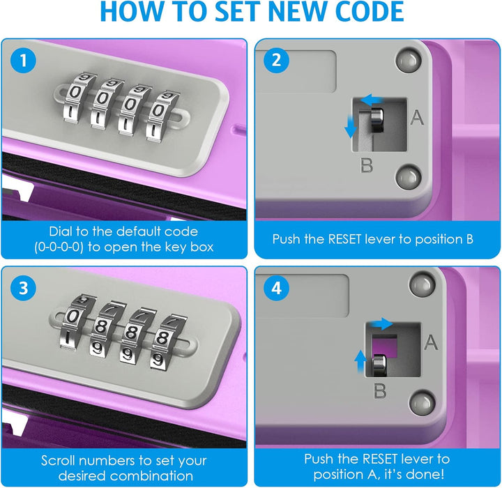 Brifit Tresor mit Zahlenschloss, Tragbare Sicherheitsbox Wasserdicht Anti-Diebstahl, Mini Safe Treso