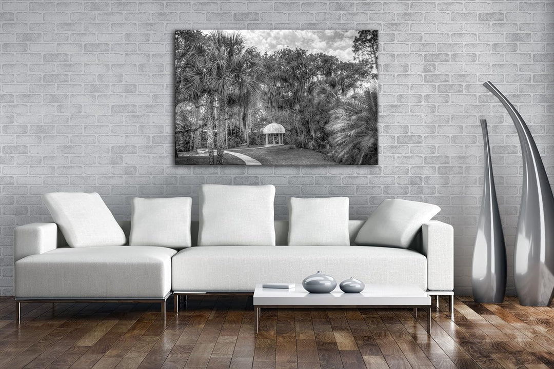 deyoli Pavillon in bezaubernder Landschaft in Florida Effekt: Schwarz/Weiss im Format: 80x60 als Lei