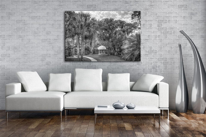deyoli Pavillon in bezaubernder Landschaft in Florida Effekt: Schwarz/Weiss im Format: 80x60 als Lei