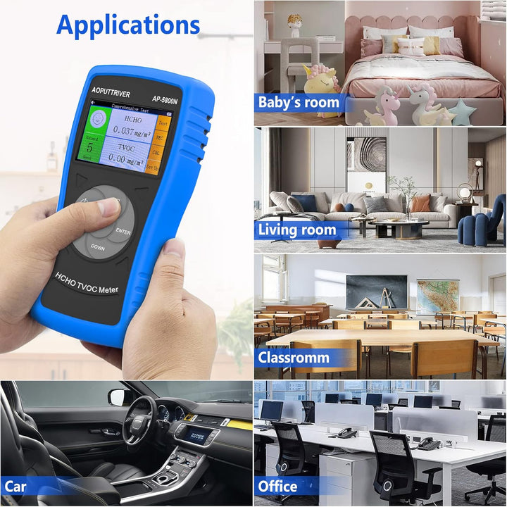 AOPUTTRIVER Formaldehyd Messgerät AP-5800N Innenraum-Luftqualitätsmessgeräte Verschmutzung Messgerät