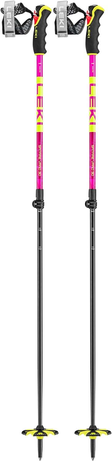 LEKI Spitfire Vario 3D Skistöcke neonmagenta-neonyellow-berry 110-140cm, neonmagenta-neonyellow-berr