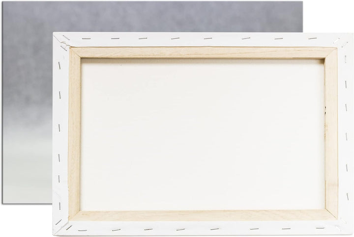 deyoli schöne Engelsfigur in weissem Raum im Format: 80x60 als Leinwandbild, Motiv fertig gerahmt au