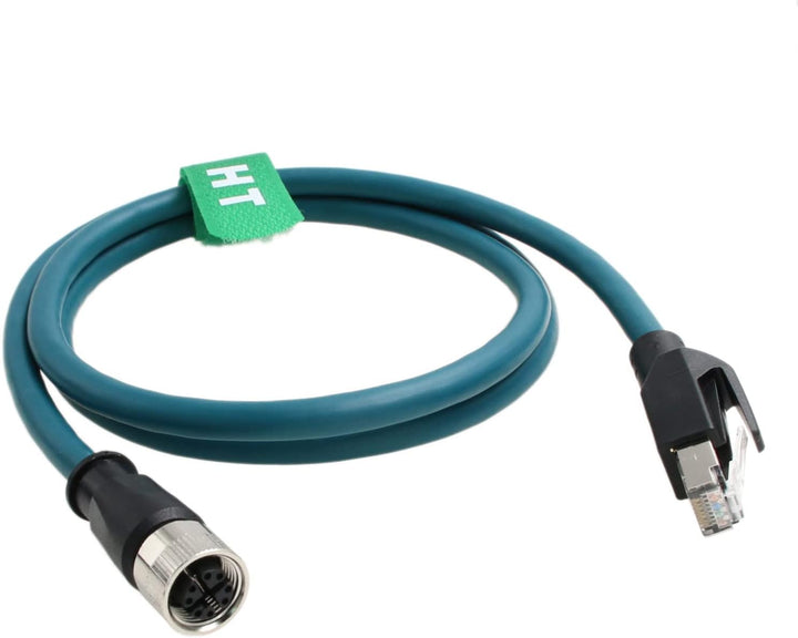 HangTon Ethernet Kabel M12 X-codiert 8 Pin Buchse auf RJ45 Cat7e Patch Cord für Industrielle Automat