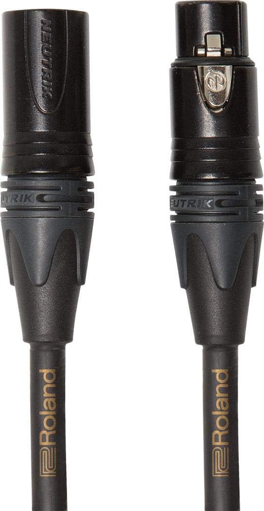 Roland Gold-Serie symmetrisches Mikrofonkabel – Neutrik XLR-Stecker, Länge: 4,5m – RMC-G15 15 Ft., 1