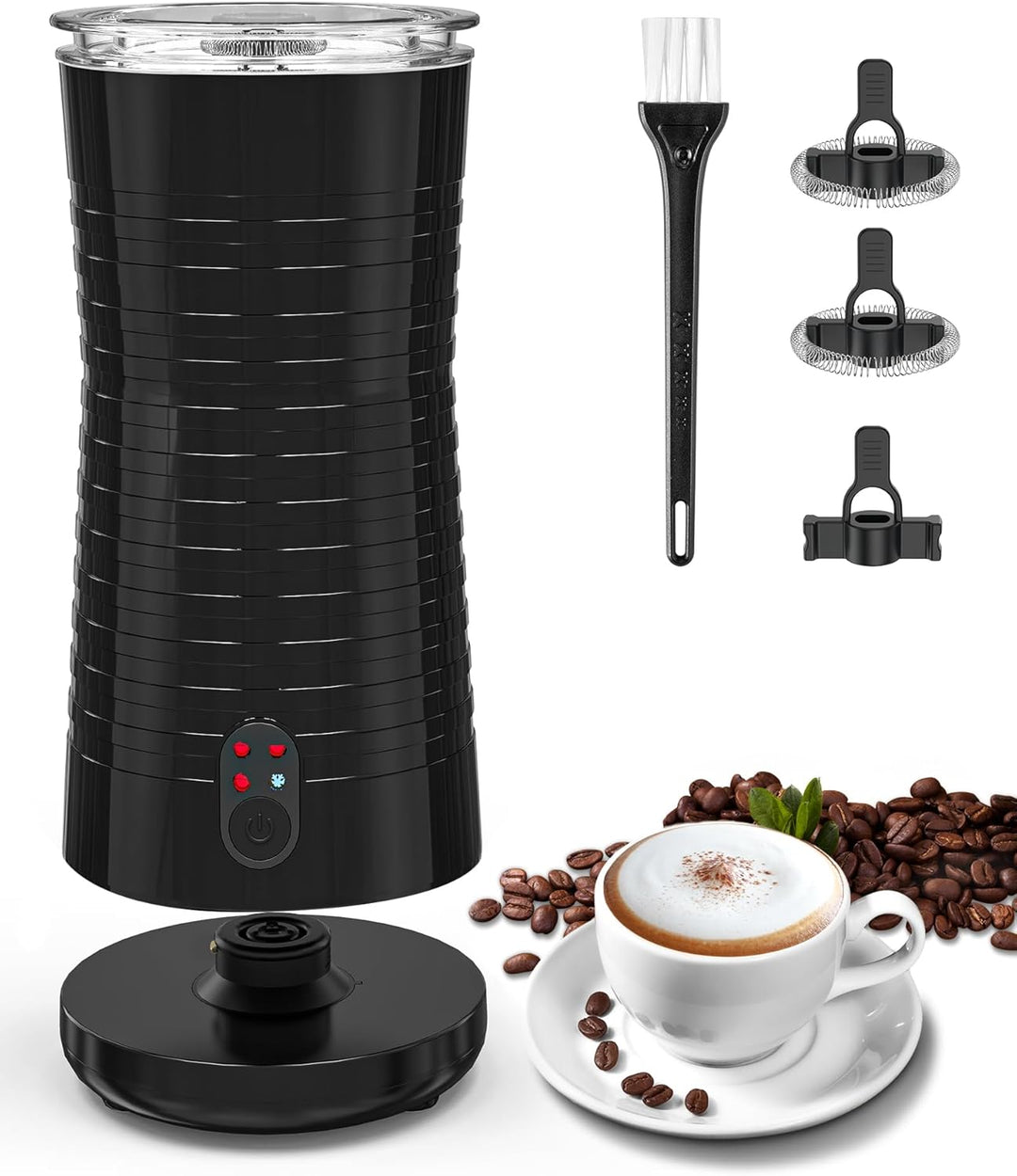 Morpilot Elektrischer Milchaufschäumer, Milchaufschäumer, Milchaufschäumer, 4 in 1, freie Wahl der S