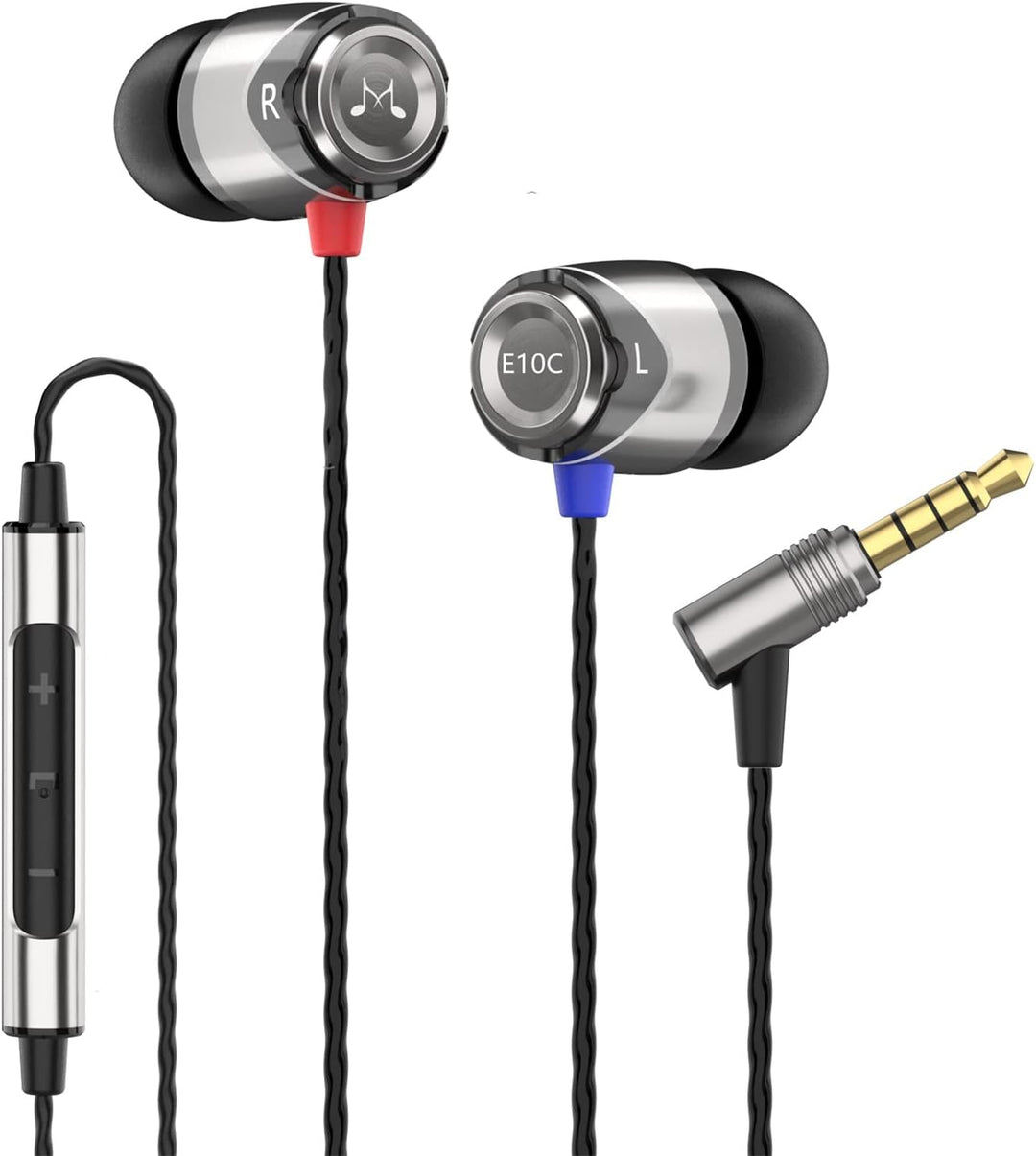 SoundMAGIC E10C Kabelgebundene Kopfhörer mit Mikrofon, HiFi-Stereo-Ohrhörer, geräuschisolierende In-