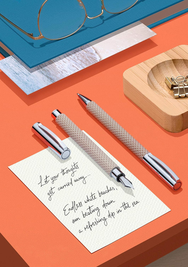 Faber-Castell 149621 - Füller Ambition OpArt, Federbreite F, White Sand, 1 Stück White Sand Füller F