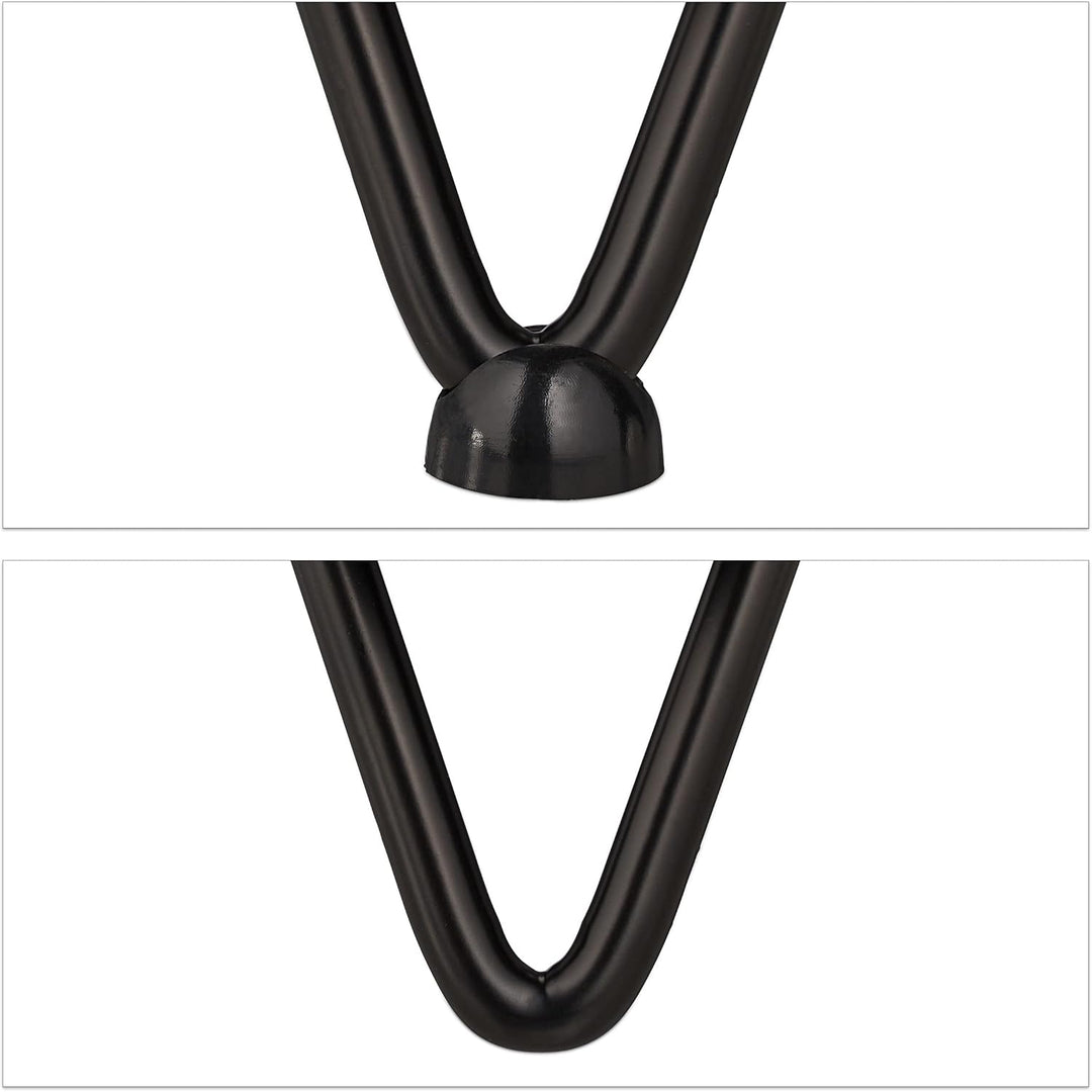 Relaxdays Hairpin Legs, 4er Set, 2 Streben, Metall, Haarnadel Tischbein für Hocker, Tisch & Schrank,