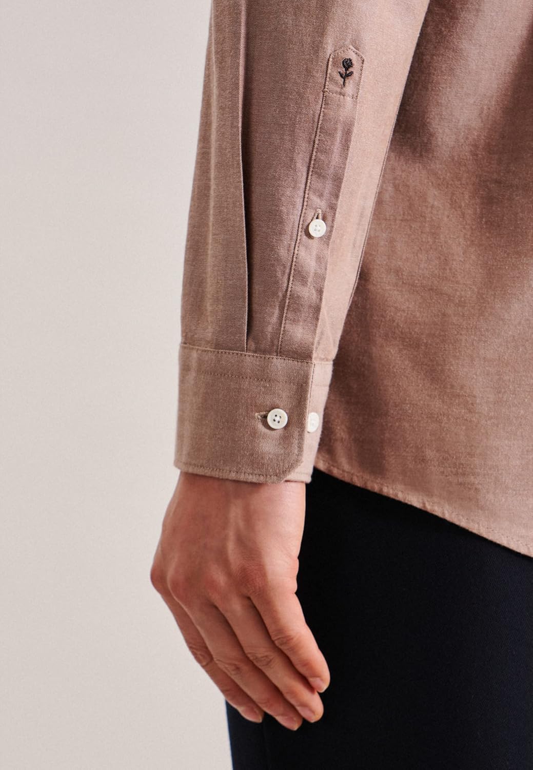 Seidensticker Herren Hemd 42 Braun, 42 Braun