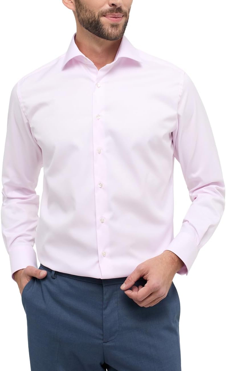 eterna Herren Cover Shirt MODERN FIT 43 Kragen / 67 Ärmel Rosa, 43 Kragen / 67 Ärmel Rosa