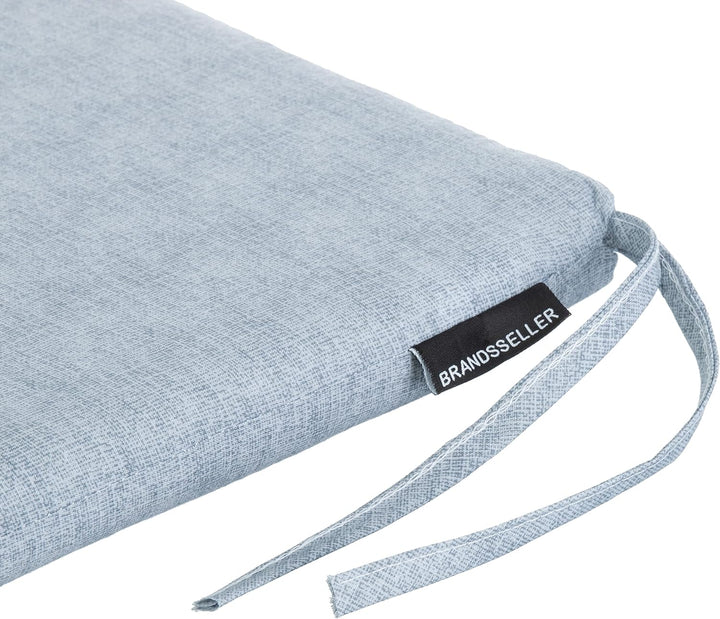 Brandsseller Sitzkissen 4er-Set ca. 40x40 cm mit Klettverschluss Stuhlauflage Sitzauflage 4 Kordelbä