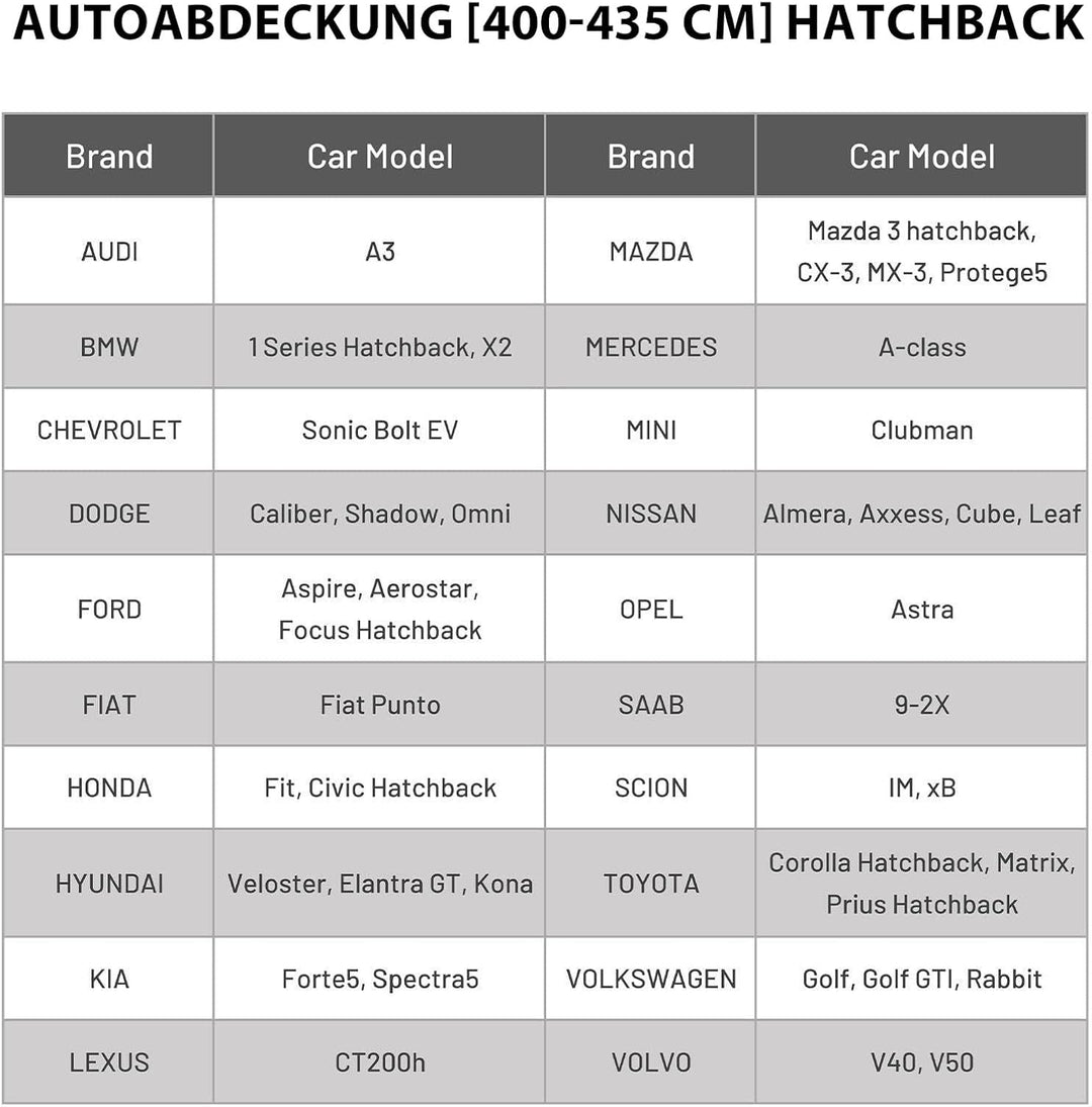 Favoto Autoabdeckung Vollgarage Auto Abdeckplane Staubdicht Wasserdicht Autohülle Autoplane Winter &