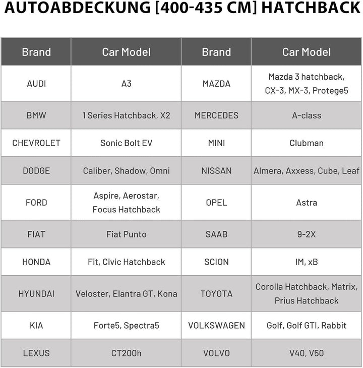Favoto Autoabdeckung Winter Vollgarage Auto Abdeckplane Staubdicht Wasserdicht Autohülle Autoplane C