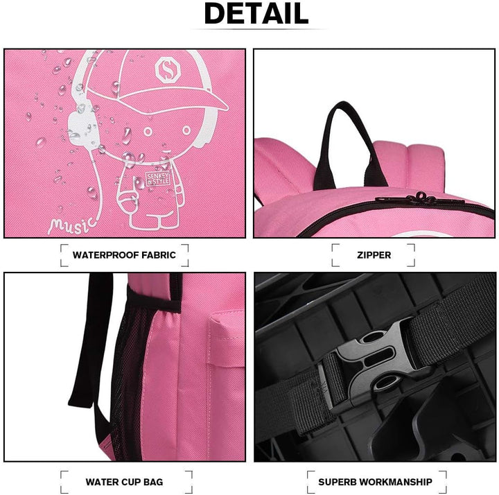 KONO Kinderrucksack Rucksack Backpack Schulrucksack Gepäck Koffer Kabine Rädern Trolley Reise Rädern