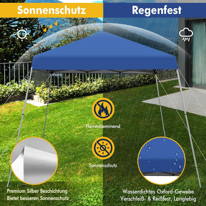 COSTWAY 3x3 m Faltpavillon, Pop Up Gartenpavillon, Pavillon faltbar, UV-Schutz 50+, für Strand, Camp