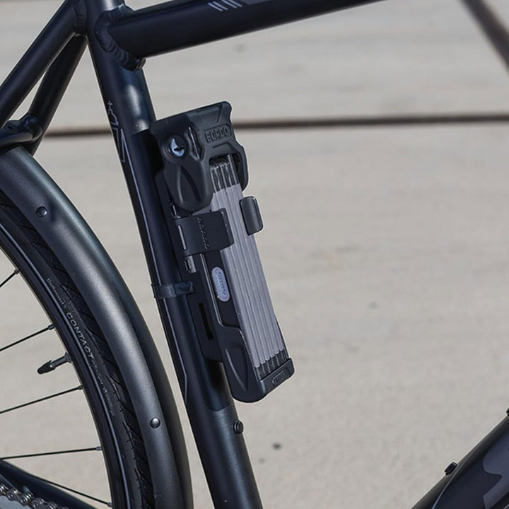ABUS Faltschloss Bordo Lite 6055C & Fahrradschloss Halterung SH 6000 Bordo - zum Transport von Falts