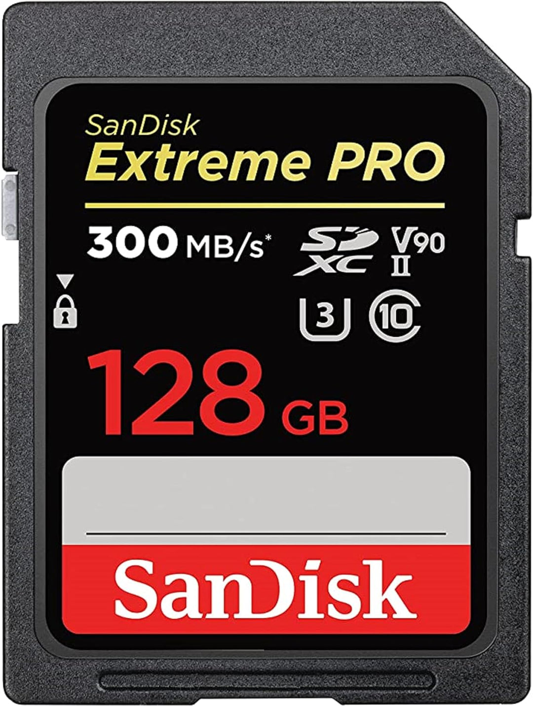 SanDisk Extreme PRO SDHC UHS-II Speicherkarte V90 128 GB (300 MB/s, 8K-, 4K- und Full-HD-Videoaufnah