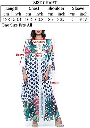 YouKD Frauen Sommer Lange Kaftan Maxi Bohemian Kleid Strand Vertuschungen Bikini Robe Loungewear One