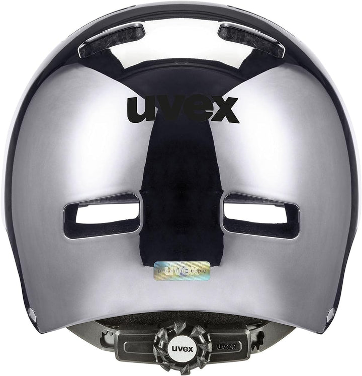 uvex hlmt 5 bike pro chrome - robuster City-Helm für Damen und Herren - individuelle Grössenanpassun