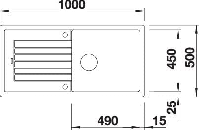 Blanco x Küchenspüle ZIA XL 6 S-517 568 anthrazit, Edelstahl, x, Anthrazit