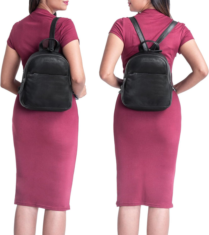 STILORD 'Rey' Crossbody Rucksack Leder Damen Klein Sling Bag Rucksack 2-in-1 Handtasche Frauen Mini