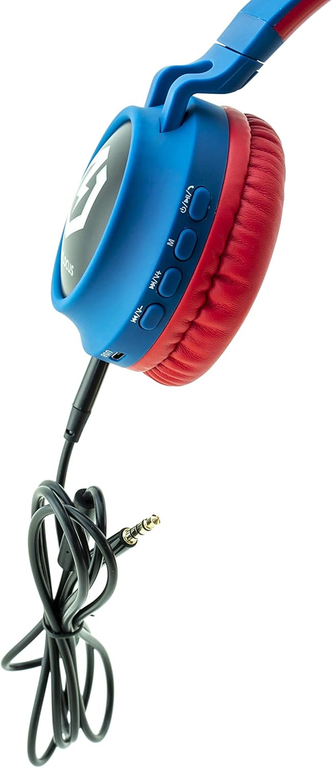 PowerLocus Kinderkopfhörer Bluetooth, Kinder Kopfhörer Over-Ear mit 85db Lautstärkebegrenzung LED-li