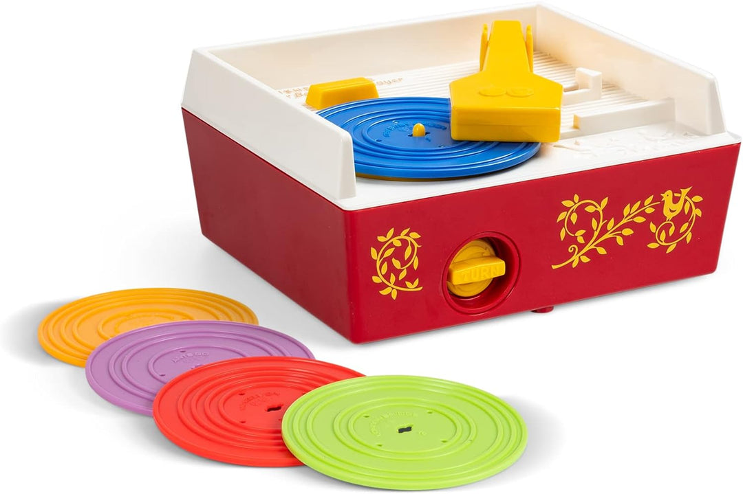 Fisher Price Classics 1697 Musicbox-Plattenspieler, Baby-Musikspielzeug, Interaktives Lernspielzeug