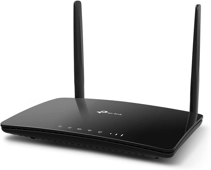 TP-Link Box, Router 4G+ LTE Cat.6 300 Mbit/s WLAN AC 1200 Mbit/s, 2 x SMA für externe Antenne, 4 RJ4