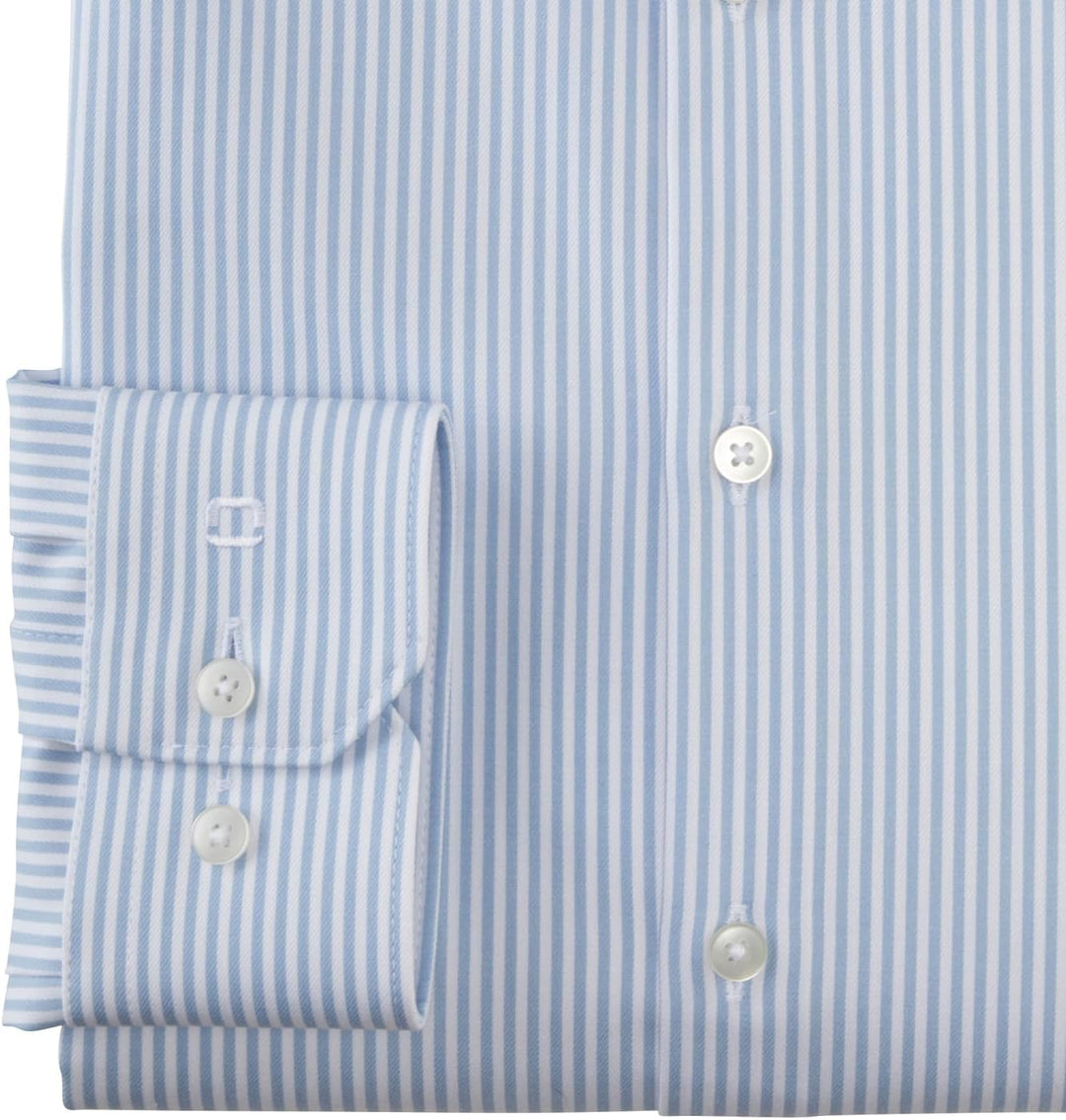 OLYMP Herren Oberhemd Langarm No.Six.24.Seven,Römer Streifen,super Slim,Modern Kent 37 Bleu 11, 37 B
