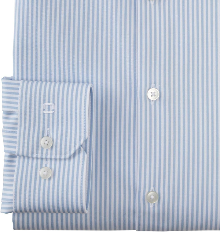 OLYMP Herren Oberhemd Langarm No.Six.24.Seven,Römer Streifen,super Slim,Modern Kent 37 Bleu 11, 37 B