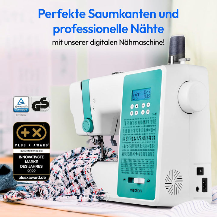 MEDION Digitale Nähmaschine SD36 (36 Watt, einstellbare Stichlänge und Stichbreite, 270 Stichmuster,
