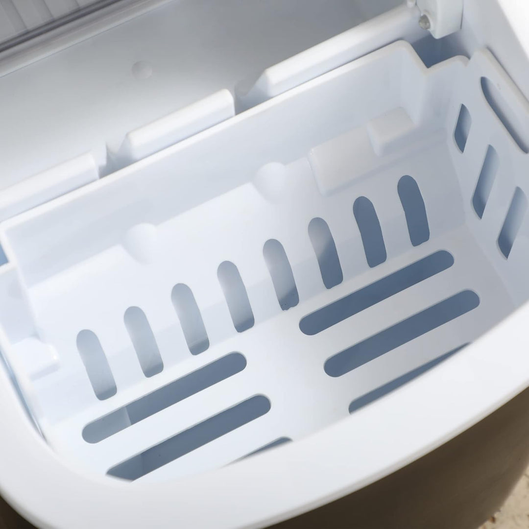 HOMCOM Eiswürfelmaschine 12 kg/24h 1,2 L Eiswürfelbereiter mit 1,3 L Wassetank Display Ice Cube Make