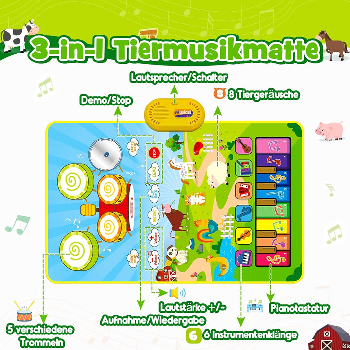 HappyGoLucky Spielzeug ab 1 2 3 Jahre Junge, Kinderspielzeug ab 1 2 3 Jahre Baby Spielzeug Geschenk