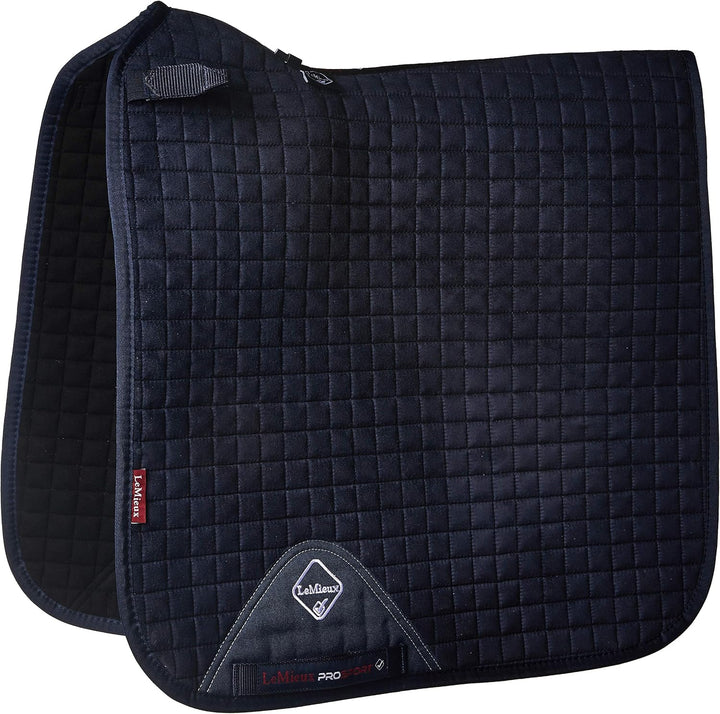 LeMieux Prosport Suede Dressage Square Dressurschabracke, L 63 x B 3 x H 58 cm Marineblaues Wildlede