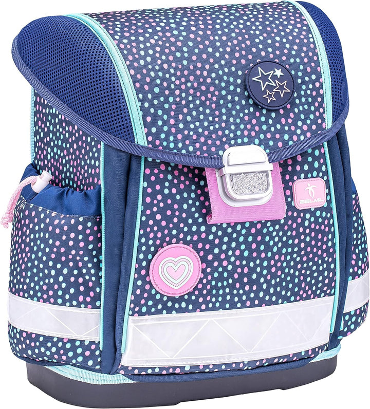 Belmil Schulranzen Set 5 - teilig ergonomischer Schulranzen Mädchen 1. klasse 2. klasse 3. klasse -