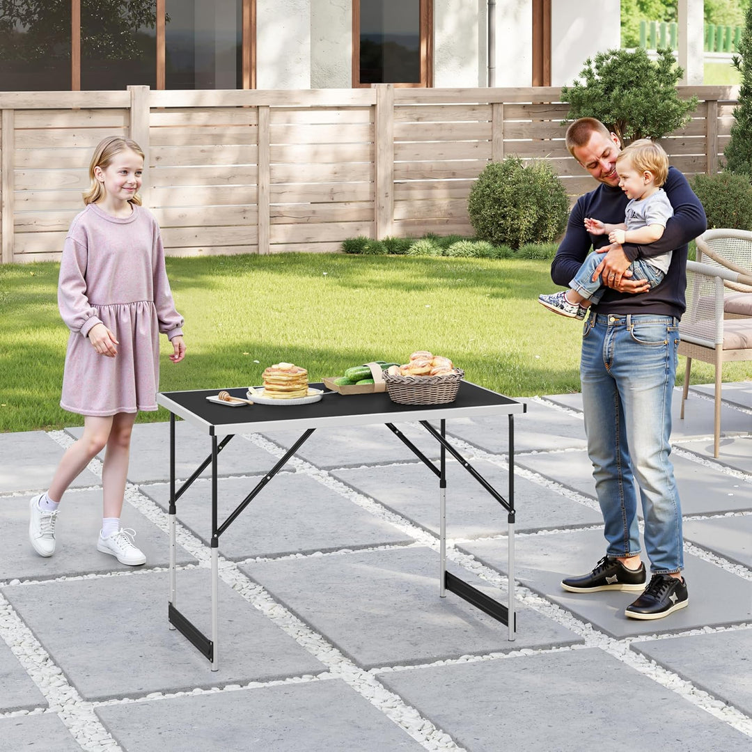 WOLTU® Campingtisch Klapptisch Gartentisch Arbeitstisch Balkontisch höhenverstellbar Aluminium Stahl