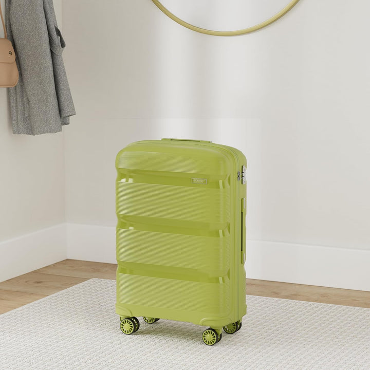 Kono Koffer Set 3 Teilig Hartschale Reisekoffer Set mit TSA Schloss und 4 Zwillingsrollens, Modisch