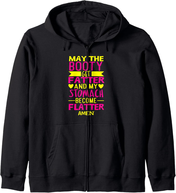 Beute Get Magen Fatter Flatter Lustige Fitness Workout Kapuzenjacke