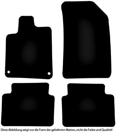 Bär-AfC Auto Fussmatten Royal passend für Citroen C5 2001-2008, Autoteppiche Velours Grau, Rand Kett