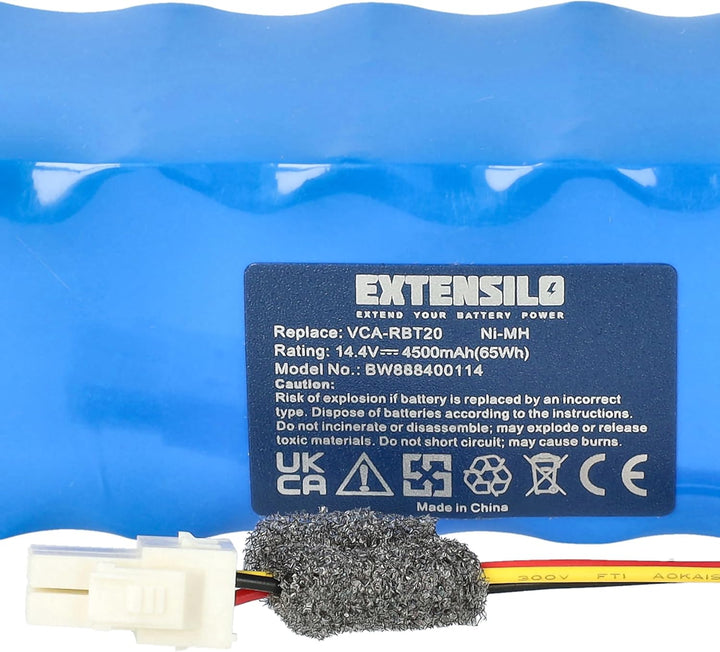 EXTENSILO Akku kompatibel mit Samsung Navibot SR8730, SR8824, SR8825, SR8828, SR8750 Light Staubsaug