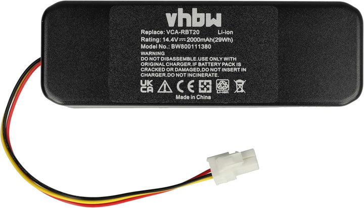 vhbw Akku Ersatzakku Li-Ion 2000mAh (14.4V) kompatibel mit Samsung Navibot der SR-Series, Ersatz für