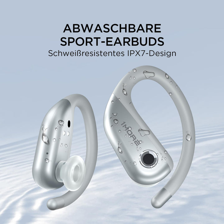 1MORE Fit S50 Open Ear Kopfhörer 5.3 Bluetooth, Sport Kopfhörer Kabellos mit Mikrofon, True Wireless