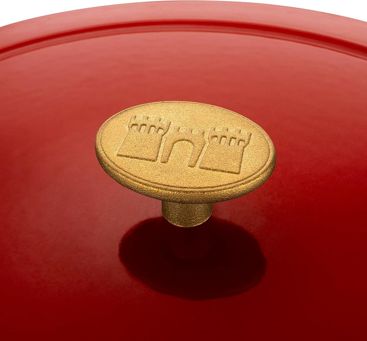 BALLARINI Bellamonte Auflaufform, Bräter, Dutch Oven, Emailliertes Gusseisen, Oval, 29 cm, 4,5 L, Ro