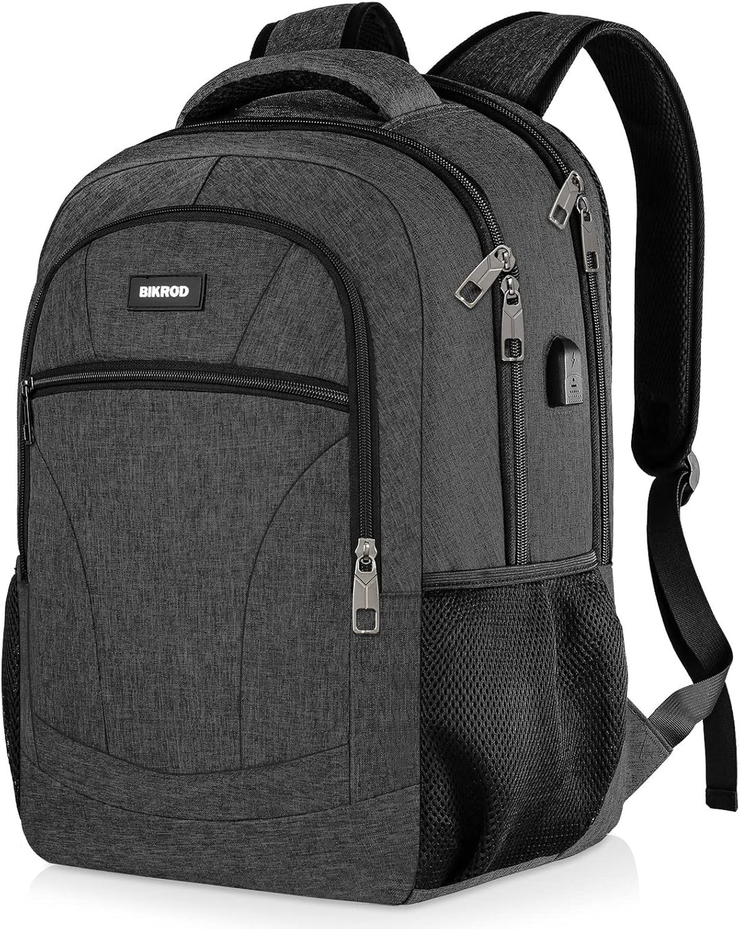 BIKROD Rucksack Herren, Schulrucksack Jungen Teenager, 15.6 Zoll Laptop Arbeit Daypack mit USB-Ladea