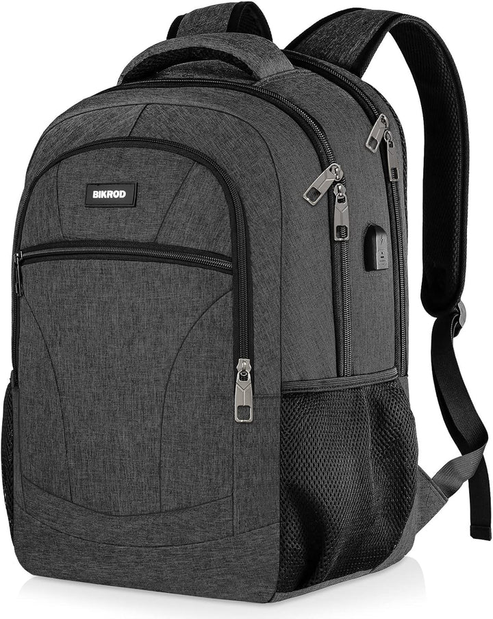 BIKROD Rucksack Herren, Schulrucksack Jungen Teenager, 15.6 Zoll Laptop Arbeit Daypack mit USB-Ladea