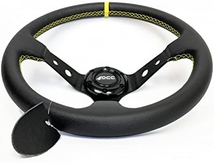 OCC MOTOR SPORT OFFSET LENKRAD AUTO TRACK MODELL LEDERSCHWARZARME - 90 MM FULL DISH WHEEL - 350 MM (