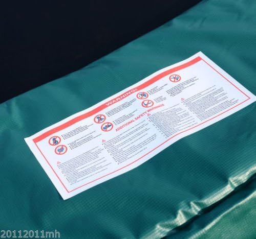 HOMCOM Trampolin Randabdeckung Sicherheitsnetz Wetterplane Leiter Randabdeckung: Ø 244cm Ø 244cm Grü